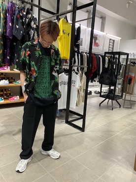 「DANKE SCHON（ダンケシェーン）のDankeSchon/ダンケシェーン/DRIFT CIRCLE TEE（ティーシャツ）（Tシャツ/カットソー）」を使った、Junya Kasugaさん（メンズ・170cm）の春コーディネート