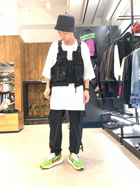 「L.H.P（エルエイチピー）のアイテム（帽子）」を使った、Junya Kasugaさん（メンズ・170cm）の夏コーディネート