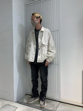 「Danke schon」｜「アイテム（デニムジャケット）」を使った、Junya Kasugaさん（メンズ・170cm）の冬コーディネート