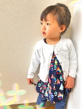「ZARA KIDS」｜「アイテム（チュニック）」を使った、osari_no_georgeさん（キッズ・80cm）の春コーディネート