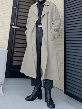 「UNIQLO（ユニクロ）のタートルネックT（長袖）（Tシャツ/カットソー）」を使った、ぶー。さん（メンズ・178cm）の春コーディネート