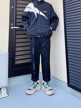 「BALENCIAGA（バレンシアガ）のBalenciaga Triple S Mesh, Nubuck And Leather Sneakers（スニーカー）」を使った、ぶー。さん（メンズ・178cm）の夏コーディネート