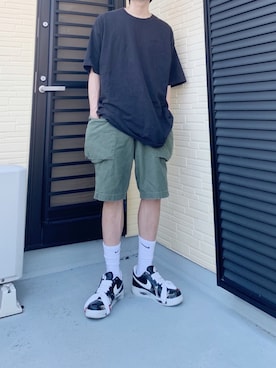 「カーゴショーツ」｜ぶー。さん（メンズ・178cm）の夏コーディネート