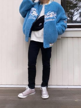 「HOOK（フック）のアイテム（ブルゾン）」を使った、Kemiさん（メンズ・162cm）の冬コーディネート