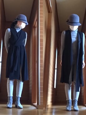 「アイテム（ブーツ、シルバー系）」を使った、ニャン@whitemaskさん（レディース・160cm）の冬コーディネート