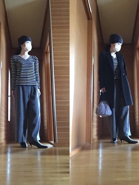 「ローリーズファーム(LOWRYS FARM)」｜「アイテム（チェスターコート）」を使った、ニャン@whitemaskさん（レディース・160cm）の冬コーディネート