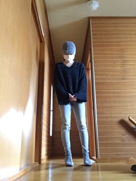 「アイテム（ブーツ、シルバー系）」を使った、ニャン@whitemaskさん（レディース・160cm）の冬コーディネート