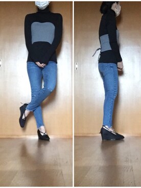 「SPINNS（スピンズ）のアイテム（チューブトップ）」を使った、ニャン@whitemaskさん（レディース・160cm）の春コーディネート