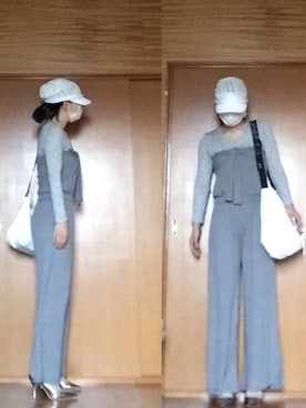 「moussy」｜「アイテム（サロペット/オーバーオール）」を使った、ニャン@whitemaskさん（レディース・160cm）の夏コーディネート