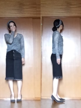 「チェックターバン」｜ニャン@whitemaskさん（レディース・160cm）の秋コーディネート