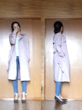 「裾フリンジデニム」｜ニャン@whitemaskさん（レディース・160cm）の秋コーディネート