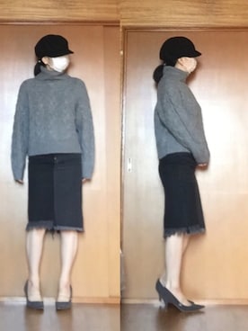 「3can4on（サンカンシオン）のアイテム（帽子）」を使った、ニャン@whitemaskさん（レディース・160cm）の秋コーディネート