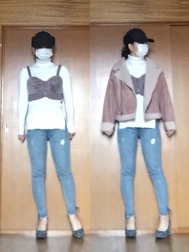 「PAGEBOY」｜「アイテム（ムートンコート）」を使った、ニャン@whitemaskさん（レディース・160cm）の秋コーディネート
