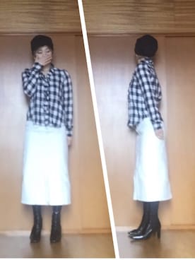 「アイテム（ファンデーション、シルバー系）」を使った、ニャン@whitemaskさん（レディース・160cm）の冬コーディネート
