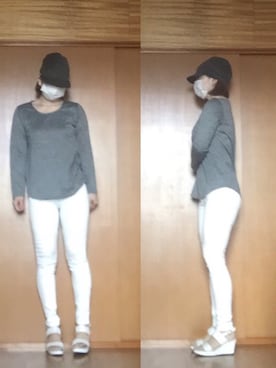 「SFW（エスエフダブリュー）のアイテム（サンダル）」を使った、ニャン@whitemaskさん（レディース・160cm）の春コーディネート