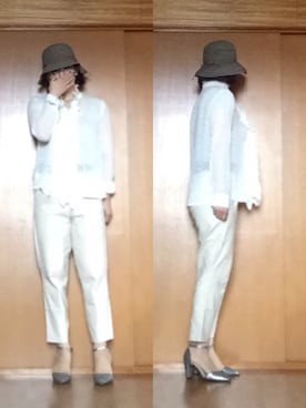 「シフォンブラウス」｜「アイテム（その他）」を使った、ニャン@whitemaskさん（レディース・160cm）の夏コーディネート