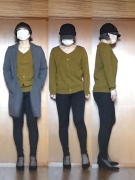 「antiqua」｜「アイテム（チェスターコート）」を使った、ニャン@whitemaskさん（レディース・160cm）の秋コーディネート