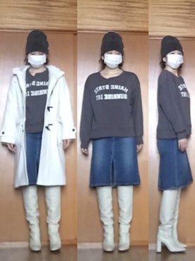 ニャン@whitemaskさん（レディース・160cm）の冬コーディネート