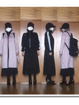 「ピンクコート」｜「アイテム（トレンチコート）」を使った、ニャン@whitemaskさん（レディース・160cm）の春コーディネート