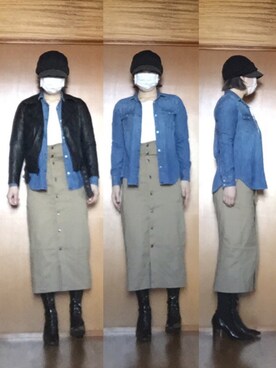 「KBF+」｜「アイテム（ブーツ）」を使った、ニャン@whitemaskさん（レディース・160cm）の春コーディネート