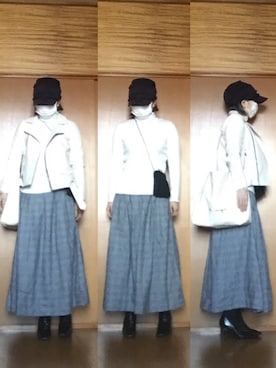 「ZARA KIDS」｜「アイテム（ライダースジャケット）」を使った、ニャン@whitemaskさん（レディース・160cm）の春コーディネート