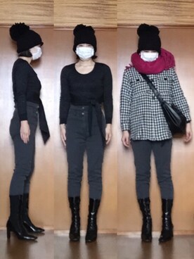 「ZARA KIDS」｜「アイテム（その他アウター）」を使った、ニャン@whitemaskさん（レディース・160cm）の冬コーディネート