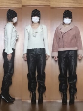 「甘辛mix」｜「アイテム（ムートンコート）」を使った、ニャン@whitemaskさん（レディース・160cm）の冬コーディネート