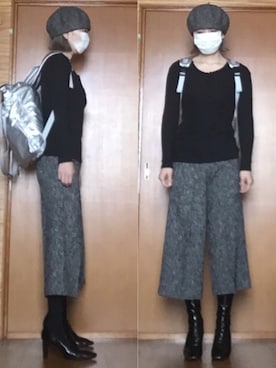 「RESEXXY」｜「アイテム（ハンチング/ベレー帽）」を使った、ニャン@whitemaskさん（レディース・160cm）の春コーディネート