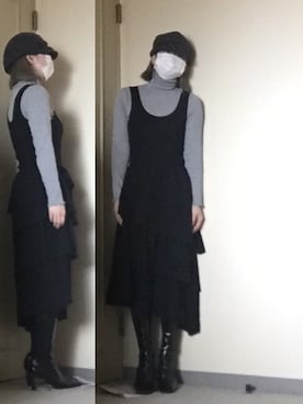 「チャイハネ（チャイハネ）のアイテム（キャスケット）」を使った、ニャン@whitemaskさん（レディース・160cm）の春コーディネート
