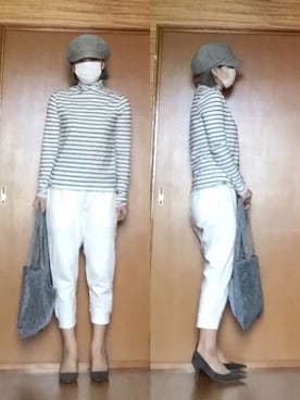 「アイテム（パンプス、グレー系）」を使った、ニャン@whitemaskさん（レディース・160cm）の春コーディネート