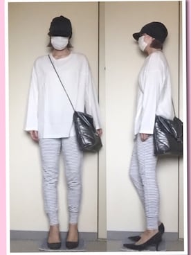 「ダークグレー」｜「アイテム（キャップ）」を使った、ニャン@whitemaskさん（レディース・160cm）の夏コーディネート