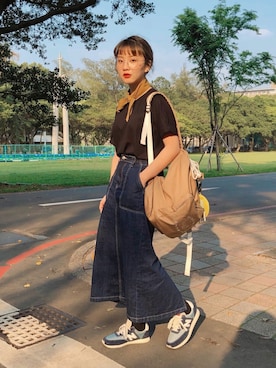 「VANS（バンズ）のアイテム（バックパック/リュック）」を使った、3tzzzu7さん（レディース・159cm）の春コーディネート