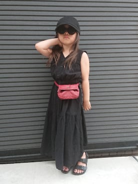 「丸サングラス」｜「アイテム（その他）」を使った、 Rey さん（キッズ・100cm）の夏コーディネート