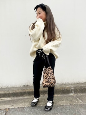 「PairPair（ペアペア）のアイテム（バッグ）」を使った、 Rey さん（キッズ・124cm）の冬コーディネート