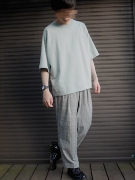 「AURALEE」｜ゆがまん☆さん（メンズ・172cm）の夏コーディネート