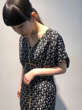 「mame（マメ）のアイテム（アクセサリー）」を使った、yunaさん（レディース・154cm）の冬コーディネート