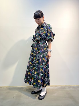 「AKIRANAKA（アキラナカ）のアイテム（ワンピース/ドレス）」を使った、yunaさん（レディース・154cm）の春コーディネート