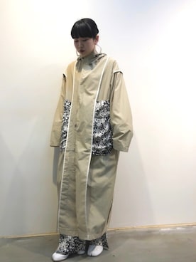 「スタッフセンバツ」｜「アイテム（ミリタリージャケット）」を使った、yunaさん（レディース・154cm）の春コーディネート