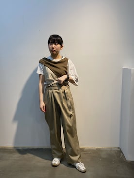 「MAISON EUREKA（メゾンエウレカ）のアイテム」を使った、yunaさん（レディース・154cm）の春コーディネート