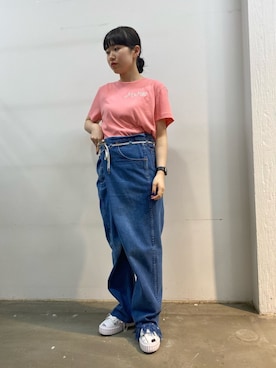 「MAISON EUREKA（メゾンエウレカ）のアイテム」を使った、yunaさん（レディース・154cm）の夏コーディネート