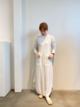 「Maison Margiela（メゾンマルジェラ）のMaison Margiela 「タビ」バレエシューズ（バレエシューズ）」を使った、yunaさん（レディース・154cm）の夏コーディネート