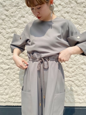 「アイテム（イヤリング）」を使った、yunaさん（レディース・154cm）の夏コーディネート