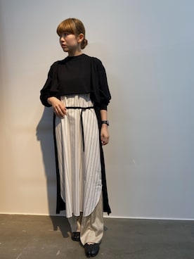 「muller of yoshiokubo（ミュラーオブヨシオクボ）のアイテム（その他パンツ）」を使った、yunaさん（レディース・154cm）の夏コーディネート