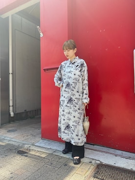 「TOGA PULLA（トーガ　プルラ）のアイテム（ワンピース/ドレス）」を使った、yunaさん（レディース・154cm）の夏コーディネート