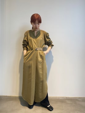 「Maison Margiela（メゾンマルジェラ）のMaison Margiela 「タビ」バレエシューズ（バレエシューズ）」を使った、yunaさん（レディース・154cm）の秋コーディネート