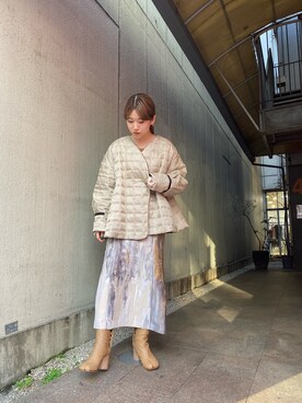 「Maison Margiela（メゾンマルジェラ）のアイテム（ブーツ）」を使った、yunaさん（レディース・154cm）の秋コーディネート
