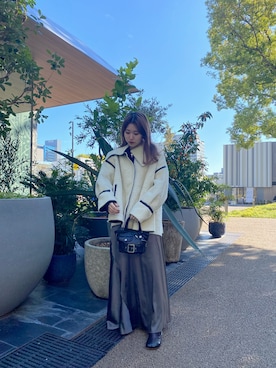 「STAIR（ステア）のアイテム（ジャケット/アウター）」を使った、yunaさん（レディース・154cm）の秋コーディネート