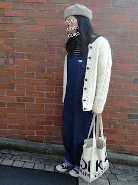 「Handmade（ハンドメイド）のアイテム（その他アウター）」を使った、coko さん（レディース・154cm）の冬コーディネート