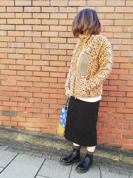 「Johnbull Private labo（ジョンブルプライベートラボ）のアイテム（その他アウター）」を使った、coko さん（レディース・155cm）の冬コーディネート