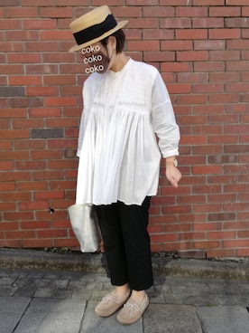 「LAURA DI MAGGIO（ローラディマッジオ）のアイテム」を使った、coko さん（レディース・155cm）の春コーディネート